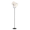 BUCKET Stojací lampa, základna kov, povrch černá, stínítko textil bílá, nastavitelný sklon klobouku +-30°, pro žárovku 1x60W, E27, 230V, IP20, tř.2, rozměry 300x250x1590mm, vč vypínače na kabelu náhled 1