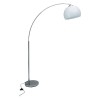 VESSA Oblouková stojací lampa, základna kov, povrch chrom, stínítko plast bílý, pro žárovku 1x60W, E27 A60, 230V, IP20, tř.2, rozměry l=1220mm, h=1660mm, s vypínačem náhled 1