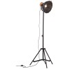 SONOVA 1X60W E27 STOJACÍ Stojací lampa, trojnožka, základna kov černá, kryt kov černá s mřížkou, nastav sklon klobouku, dřevěné detaily, pro žár 1x60W, E27, 230V, IP20, tř.2, 390x1665mm, vč vypínače na kabelu náhled 1