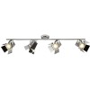 VONTI 4X5W LED Přisazené, bodové, svítidlo, nastavitelný směr svícení, clonící klapky, materiál kov, povrch černá, LED 4x5W, 4x380lm, teplá 3000K, 230V, IP20, tř.1, rozměry 165x840x190mm náhled 2
