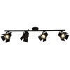 VONTI 4X5W LED Přisazené, bodové, svítidlo, nastavitelný směr svícení, clonící klapky, materiál kov, povrch černá, LED 4x5W, 4x380lm, teplá 3000K, 230V, IP20, tř.1, rozměry 165x840x190mm náhled 1