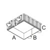 MOUNTING KIT GIT1, 4 Montážní rámeček pro instalaci bezrámečkového svítidla do SDK čtvercový, 171x171x55mm náhled 1