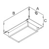 CONCRETE PACK MGIT 2 Montážní box pro instalaci vestavného svítidla do betonu, materiál ocelový plech. vnější rozměry 234x160x133mm náhled 1