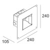 CONCRETE BOX 192 Montážní box, pro instalaci svítidla do betonu, nebo do zdiva, 240x240x105mm náhled 1