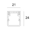 FEMTOLINE 25 Přisazený hliníkový profil, pro LED pásek povrch bílá, vč difuzoru plexi mat, a mont klipu, š=21mm, h=24mm, max délka 6m, cena/1 metr náhled 3