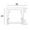 NANOLINE W Nástěnný hliníkový profil, pro LED pásek povrch elox šedosříbrná, vč difuzoru plexi čiré, š=25mm, v=30mm, max délka v celku až 6m, cena za 1 metr náhled 2