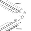 BORDLINE AC180° Přímá spojka, pro instalaci LED profilu, materiál kov náhled 2
