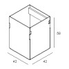 CONCRETE BOX TR 152 Box pro montáž vestavného svítidla do podlahy, nebo stěny, nebo do betonu, materiál ocelový plech, rozměry 42x42x58mm náhled 2
