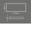 JAMESO 40W CCT Stropní, podhledové, svítidlo, těleso hliník, povrch bílá, difuzor plast opál, LED panel 40W, 4200lm, dálk. ovl. CCT teplota teplá 3000K-denní 6500K, stmív., Ra80, 230V, IP20, 1195x295mm náhled 3