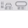 OVS Stropní svítidlo, těleso plast, bílá, difuzor plast opál, LED 12W, 850lm, neutrální 4000K, 230V, IP54, symbol "F", rozměry 200x100x40mm náhled 3