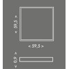 JAMESO 45W 60x60cm CCT Stropní, podhledové, svítidlo, těleso hliník, povrch bílá, difuzor plast opál, LED panel 40W, 4200lm, dálk. ovl. CCT teplota teplá 3000K-denní 6500K, stmív., Ra80, 230V, IP20, 595x595mm náhled 3
