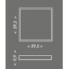 ANCORO 40W IP65 Stropní, podhledové, svítidlo, těleso hliník, bílá, difuzor plast, LED panel 40W, 4100lm, neutrální 4000K, vyzař.úhel 140°, Ra80, 230V, IP65, tř.2, rozměry 595x595x9mm. náhled 4