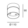 ENTO 1 Svítidlo přisazené, těleso hliník, barva bílá, difuzor opál mat, 1x7W LED, teplá 3000K, Ra80, 230V, d=110mm, h=90mm náhled 2