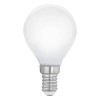 LM_LED_E14 VÝPRODEJ Světelný zdroj žárovka hrušková, základna kov, difuzor plast opál, LED 4W, E14, P45, teplá 2700K, 470lm, Ra80, 230V, vyzařovací úhel 200°, stř život 15.000h, 15.000x zap/vyp, d=45mm h=77mm náhled 1