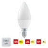 LED 6W 470lm E14 C37 VÝPRODEJ Světelný zdroj žárovka svíčková, zákl kov, difuzor plast opál, LED 6W, E14, C37, neutrál 4000K, 470lm, stmívatelná stiskem vypínače, Ra80, 230V, vyzařovací úhel 200°, stř život 25 náhled 1