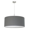 PASTERI VÝPRODEJ Závěsné svítidlo, záklana kov, povrch nikl mat, stínítko textil šedá, pro žárovku 1x60W, E27 A60, 230V, IP20, tř.1, rozměry d=380mm, h=1100mm náhled 1