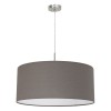 PASTERI VÝPRODEJ Závěsné svítidlo, záklana kov, povrch nikl mat, stínítko textil šedá, pro žárovku 1x60W, E27 A60, 230V, IP20, tř.1, rozměry d=380mm, h=1100mm náhled 3