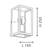 CHARTERHOUSE Nástěnné svítidlo, základna kov, povrch černá, difuzor sklo čiré, pro žárovku 1x60W, E27 A60, 230V, IP20, tř.1, rozměry 160x160mm, h=250mm náhled 2