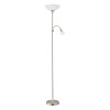 UP 2 VÝPRODEJ Stojací lampa, základna kov, povrch nikl mat, difuzor plast, sklo, opál, pro žárovku 1x60W/E27, A60, 1x25W/E14, 230V, IP20, tř.2, d=275mm, h=1765mm, vč. 2x vypínače náhled 1