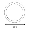 PLANET VÝPRODEJ Stropní, přisazené svítidlo, záklana kov, povrch nikl mat, difuzor sklo opál, pro žárovku 1x60W, E27, A60, 230V, IP20, d=290mm náhled 3