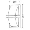 PARK Nástěnné svítidlo, exteriérové, venkovní, základna hliník, povrch černá antracit, difuzor sklo opál, pro žárovku 1x60W, E27, A60, 230V, IP44, tř.1, 350x200x100mm náhled 4