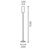 TROY 3 VÝPRODEJ Stojací lampa, základna kov, povrch nikl mat, difuzor sklo opál mat, pro žárovku 1x40W, E27, A60, 230V, IP20, d=200mm, h=1530mm, vypínač na kabelu náhled 3