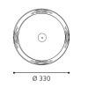 MESTRE VÝPRODEJ Stropní svítidlo, antická hnědá-zlatá, difuzor sklo opál, pro žárovku 1x60W, E27, A60, 230V, IP20, d=330mm náhled 3