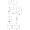 OPTICA VÝPRODEJ Stojací lampa, základna kov, povrch nikl mat, difuzor sklo opál mat, pro žárovku 2x60W, E27, A60, 230V, IP20, d=350mm, h=1570mm, s vypinačem. náhled 4