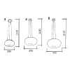 OPTICA VÝPRODEJ Závěsné svítidlo, základna kov, povrch nikl mat, difuzor sklo opál, pro žárovku 2x60W, E27, A60, 230V, IP20, d=280mm, lankový závěs l=1100mm, lze zkrátit náhled 3