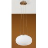 OPTICA VÝPRODEJ Závěsné svítidlo, základna kov, povrch nikl mat, difuzor sklo opál, pro žárovku 2x60W, E27, A60, 230V, IP20, d=280mm, lankový závěs l=1100mm, lze zkrátit náhled 2