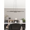 ZILLERIO-Z VÝPRODEJ Závěsné svítidlo, hliník/kov, černá, dif. plast opál LED 8,1W, 16W, dálk ovl.(samost.), tel, Zig,Blue, CCT 3000K - 6400K, 1080lm, 2160lm , Ra80, 230V, š=1160mm, vč. záv. kab. l=1100mm, lze zk náhled 3