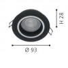 CAROSSO-Z Stropní vestavné bodové svítidlo, kruh, hliník, černá, LED 5W, dálk ovl.(samost.), telefon, Zig, Blu, CCT 3000K až 6400K, 400lm, RGBW, Ra80, 230V, IP20, tř.2., rozměry d=93mm, otvor d=80mm náhled 7
