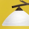 VINOVO VÝPRODEJ Závěsné svítidlo, základna kov povrch tmavě hnědá, stínítko sklo alabastrové, bílé, pro žárovku 2x60W, E27, A60, 230V, IP20, l=770mm, kabelový závěs h=850-1100mm. náhled 2
