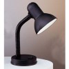 PITTY BASIC Stolní lampa, těleso kov, flexibilní nastavitelné rameno plast, barva černá, pro žárovku 1x60W, E27, A60, 230V, IP20, h=300mm, základna =125mm, s vypínačem náhled 2