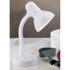 PITTY BASIC Stolní lampa, těleso kov, flexibilní nastavitelné rameno plast, barva bílá, pro žárovku 1x60W, E27, A60, 230V, IP20, h=300mm, základna =125mm, s vypínačem. náhled 3