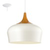 OBREGON VÝPRODEJ Závěsné svítidlo, materiál kov, povrch bílá, chrom detaily, pro žár 1x60W, E27, A60, 230V, IP20, tř.2, rozměry d=350mm, vč závěsu l=1100mm lze zkrátit náhled 3