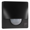 DETECT ME 3 PIR - Nástěnný  senzor pohybu pro osvětlení, povrch černá, úhel záběru 160°, dosah 12m, 10s-15min, soumrak 3-2000lx, max.1200W, 230V, IP44, rozměry 100x100mm náhled 1
