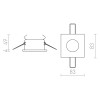 SPLASH SQ Stropní, podhledové svítidlo, těleso kov, povrch chrom lesk, difuzor sklo mat, pro žárovku 1x50W, GU10, ES50, 230V, do koupelny IP65/IP20, tř.1. rozměry 83x83x49mm náhled 4