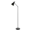 PRIDDY VÝPRODEJ Stojací lampa, těleso kov, povrch černá mat, vnitřní bílá, pro žárovku 1x40W, E27, A60, 230V, IP20, zař.tř.1, stínítko d=155mm, základna d=230mm, h=1370mm, vč. vypínače na kabelu náhled 2