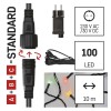 VR BASIC TR 100 LED barevný sv stále 10m IP44 VÝPRODEJ Spojovatelný vnitřní/venkovní vánoční řetěz, 100 LED barevný čmzž, svítí stále, svítící část l=10m, rozteč 0,1m, časovač 6h/18h, vč trafa, 230V/30V, max 800 LED, IP44, prodluž kabel černá 5m náhled 7