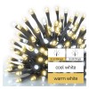 VR BASIC 100 LED řetěz bílá svítí stále IP44, 10m VÝPRODEJ Spojovatelný vnitřní/venkovní vánoční řetěz, 100 LED studená, svítí stále, svítící část 10m, rozteč 0,1m, IP44, kabel černá, trafo SAMOSTATNĚ náhled 3