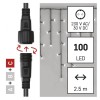 VT BASIC 100 LED, třásně, bílá, svítí stále, IP44 VÝPRODEJ Spojovatelný vnitřní/venkovní vánoční třásně, 100 LED, teplá svítí stále, svítící část l=2,5mx0,9m, rozteč 0,1m, IP44, kabel černá, trafo SAMOSTANĚ náhled 5