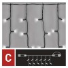VZ BASIC 100 LED, závěs, bílá, sv. stále, 1x2m VÝPRODEJ Spojovatelný vnitřní/venkovní vánoční závěs, 100 LED, studená, svítí stále, svítící část š=1m, l=2m, rozteč 0,1m, IP44, kabel černá, trafo SAMOSTANĚ náhled 1