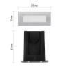 LAMAL LED 1,5W, IP65 Vestavné venkovní/vnitřní svítidlo do stěny, obdelník, těleso hliník, povrch broušený hliník, difuzor sklo mléčné, LED 1,5W, teplá 3000K, 55lm, Ra80, 230V, IP65, 123x53x61mm, vč. Montážního boxu náhled 11