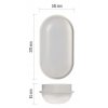 COMINE O 20W IP65 Přisazené venkovní svítidlo, oválné, těleso plast bílá, difuzor plast opál, LED 20W, 1900lm, neutrální 4000K, Ra80, 230V, IP65, rozměry 270x145x81mm. náhled 2