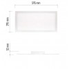 CHRISE RC 25W CCT Stropní přisazené svítidlo, těleso kov, povrch bílá, difuzor plast opál, LED 25W, 2100lm, dálk. ovl (součástí) CCT teplota teplá 2700K-denní 6000K, stmív, 230V, IP20, rozměry 595x295x52mm náhled 4