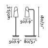 LAO-LED Stolní lampa, nast směr svícení, základna kov, těleso kov, povrch lak černá mat, difuzor plast mat, LED 1x4W, teplá 3000K, 400lm, 230V, IP20, tř.2. rozměry základna 50x80mm h=180mm náhled 5