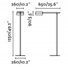 LOOP Stojací lampa, stmívatelná, základna kov, těleso kov, povrch lak černá mat, stínítko dřevo hnědá, LED 1x6W, teplá 2700K, 600lm, 230V, IP20, tř.2. rozměry 260x1250x650mm náhled 2