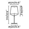 STOOD Stolní dekorativní lampa, základna kov, těleso kov, povrch lak černá mat, stínítko dřevo třešňové, pro žárovku 1x15W, E27, 230V, IP20, tř.2. rozměry d=270mm h=710mm náhled 2