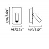 SUAU Nástěnné svítidlo, základna hliník, barva bílá, LED 1x3W, 3000K, 140lm, 230V, IP20, rozměry: l=170mm, d=95mm, h=140mm náhled 8